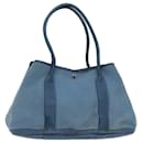 HERMES Garden Party PM Hand Bag Canvas Light Blue Auth 69609 - Hermès