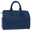 Louis Vuitton Epi Speedy 25 Bolsa de Mão Azul Toledo M43015 Autenticação de LV 68822