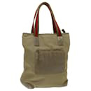 GUCCI Sherry Line Tote Bag Canvas Beige Red khaki 019 0401 Auth ti1583 - Gucci