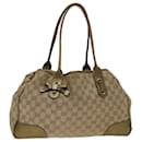 GUCCI Sac cabas en toile GG Beige Or 163805 auth 69641 - Gucci