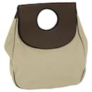BALENCIAGA Hand Bag Canvas Beige Brown Auth bs12864 - Balenciaga
