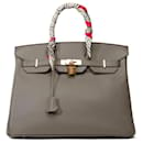 HERMES BIRKIN BAG 35 in Etoupe Leather - 101805 - Hermès