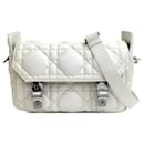 Dior White Small Macrocannage Diorcamp Bag