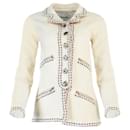 CC Buttons Ecru Tweed Jacket - Chanel