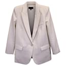 Nili Lotan Single-Breasted Blazer in White Cotton