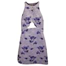 Giambattista Valli Floral Mini Dress in Blue Cotton