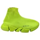 Balenciaga-Geschwindigkeit 2.0 Sneakers in fluoreszierendem gelbem Polyamid 