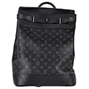 Louis Vuitton Steamer Backpack in Black Coated Canvas