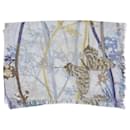 Light blue floral fringed scarf - Loro Piana
