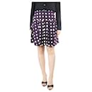 Purple printed pleated mini skirt - size UK 10 - Marni
