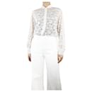 Camisa branca de renda floral - tamanho UK 12 - Dolce & Gabbana