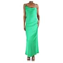 Green embellished-strap satin dress - size XS - Autre Marque