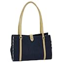 BURBERRY Blue Label Hand Bag Canvas Navy Auth ep3769 - Burberry