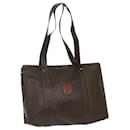 CELINE Macadam Canvas Tote Bag PVC Leather Brown Auth 69630 - Céline