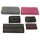 BOTTEGA VENETA INTRECCIATO Wallet Leather 6Set Black Pink blue Auth bs12964 - Autre Marque