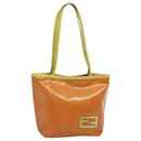 FENDI Hand Bag Enamel Orange Auth 69455 - Fendi