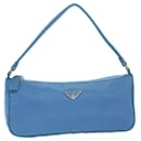 PRADA Pochette Accessoire Nylon Bleu Clair Auth 69259 - Prada