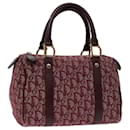 Christian Dior Trotter Canvas Hand Bag Red Auth 68909