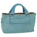 CELINE Hand Bag Suede Blue Auth ep3742 - Céline