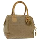 Christian Dior Canage Hand Bag Nylon Beige Auth bs12732