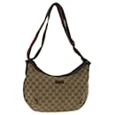 GUCCI GG Canvas Web Sherry Line Shoulder Bag Beige Red Green 181092 auth 69646 - Gucci