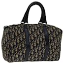 Borsa a tracolla Christian Dior Trotter in tela blu navy Auth 69614
