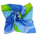 Vintage light blue Christian Dior silk scarf
