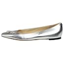 Silver bejewelled flats with square toe - size EU 41.5 - Jimmy Choo