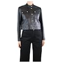 Black leather jacket - size UK 12 - Sandro