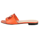 Orange GG cutout sandals - size EU 39.5 - Gucci