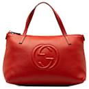 Gucci Red Leather Soho Handbag