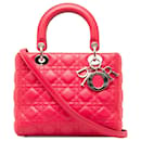 Dior Pink Small Lambskin Cannage Lady Dior