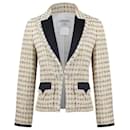 Botões de casaco de tweed metálico CC - Chanel