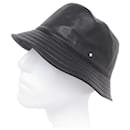 NEW HERMES BOB CLOU DE SELLE HAT 59 BLACK LEATHER NEW BLACK LEATHER HAT - Hermès