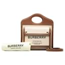 Tote de lona con bolsillo y logo - Burberry