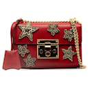 Bolsa crossbody com cadeado pequeno estrela de couro em couro 432182 - Gucci