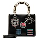 Dior Leather Lady Dior Badges  Leather Handbag in Good condition