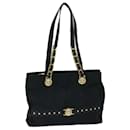 VERSACE Shoulder Bag Nylon Black Auth bs12839 - Versace