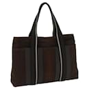 HERMES Toroca Horizont Tote Bag Canvas Brown Auth bs12719 - Hermès