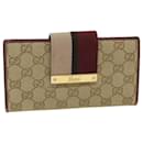 GUCCI GG Canvas Wallet Beige Green Red 181668 Auth FM3304 - Gucci