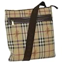 BURBERRY Nova Check Shoulder Bag PVC Beige Auth 69239 - Burberry
