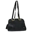 BALLY Quilted Shoulder Bag Leather Black Auth fm3281 - Bally