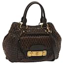 Miu Miu Hand Bag Leather 2way Brown Auth bs13027