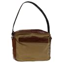 PRADA Hand Bag Nylon Leather Beige Brown Auth bs12806 - Prada