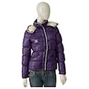 MONCLER Quincy Giubbotto purple puffer lightweight down feather jacket size 2 - Moncler