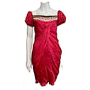 Draped silk mini dress with metal embellishment - Temperley London