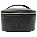 Chanel Black CC Caviar Vanity Case