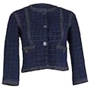 Jaqueta de noite Chanel em algodão azul marinho