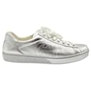 Sneakers Gucci Glitter Ace in pelle Argento