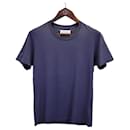Camiseta con cuello redondo Maison Margiela en algodón azul marino - Maison Martin Margiela
